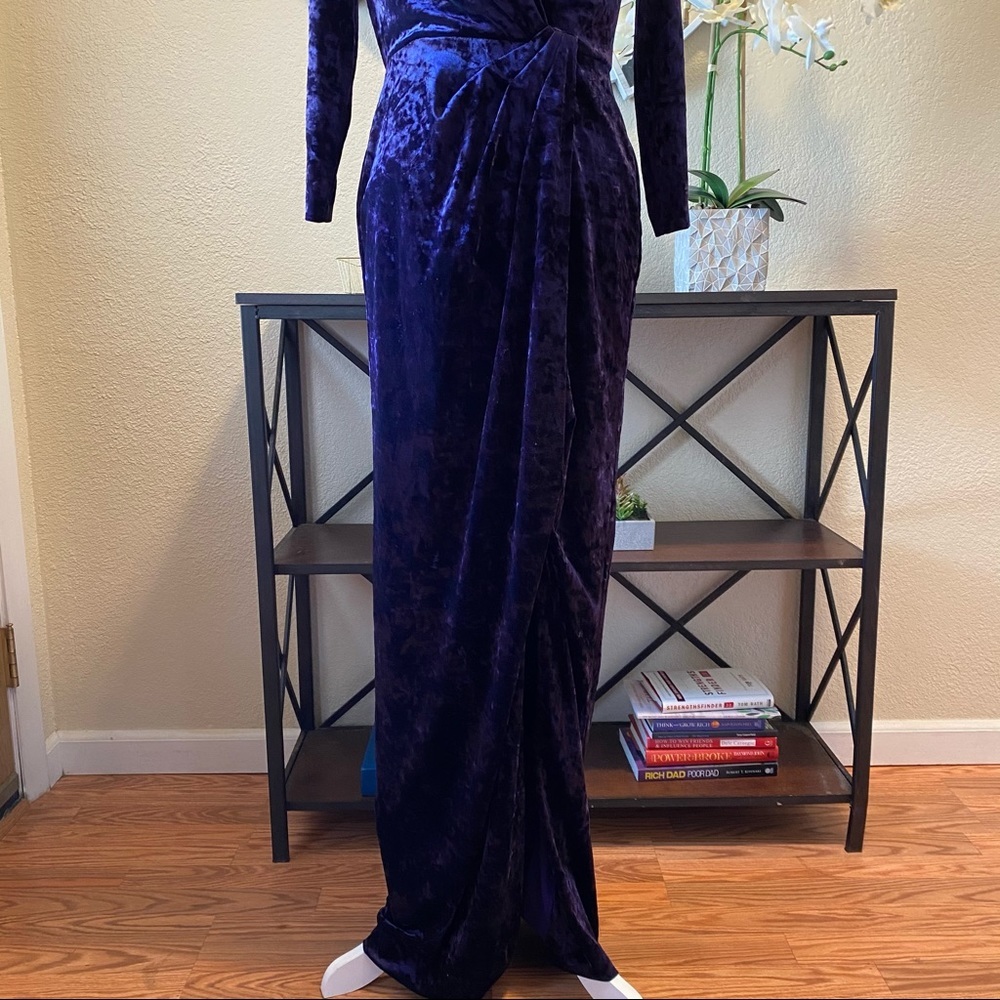 Lauren Ralph Lauren Floor-Length Velvet Dress 2 - Picture 5 of 13